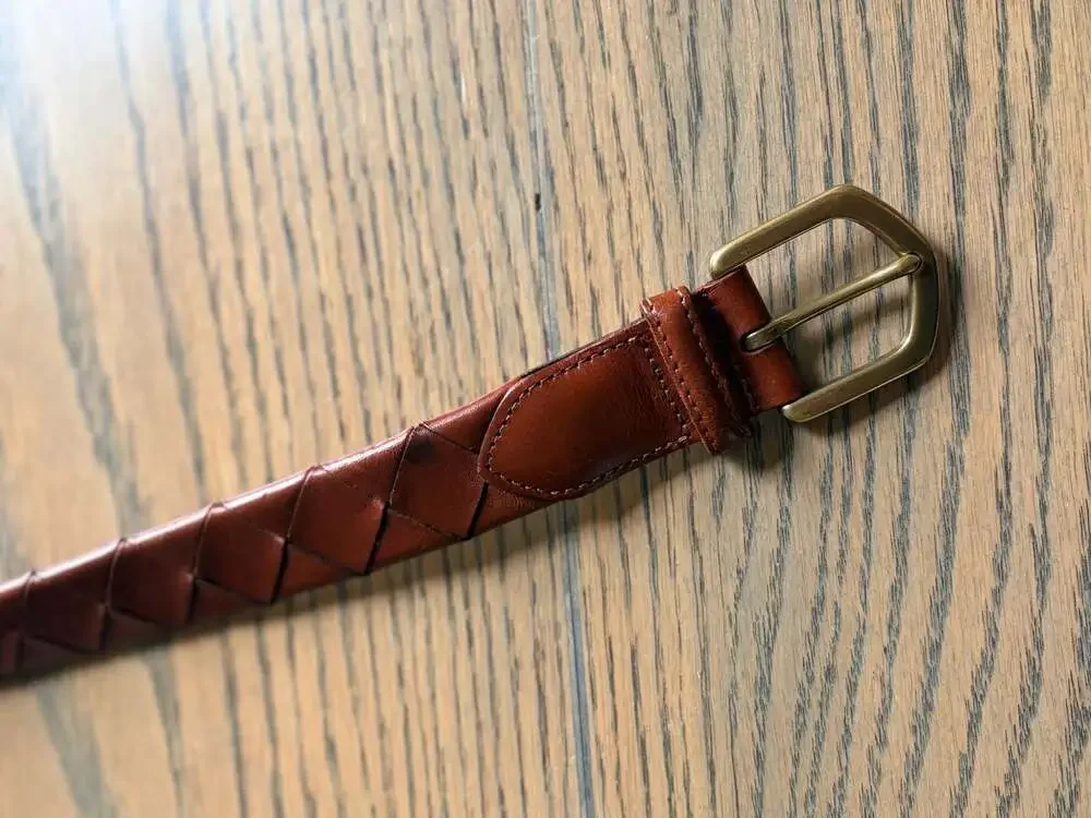 Coach 5925 Braided Leather Belt 42”